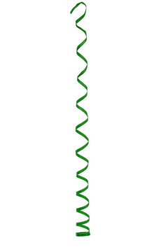 Green Streamer, Isolated On A White Background