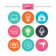 Home appliances, device icons. Air conditioning.