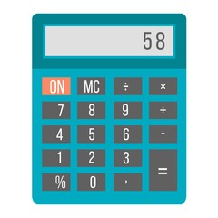 Business calculator technology vector icon.