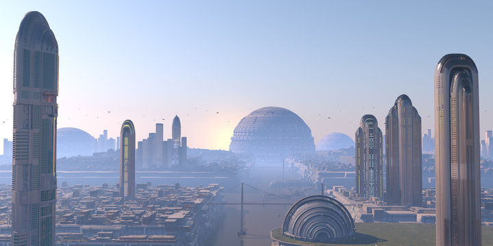 Ciudad futurista Panoramica