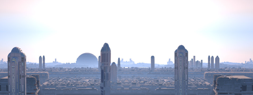 Ciudad futurista Panoramica