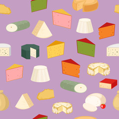 Cheese pattern vector illustration.