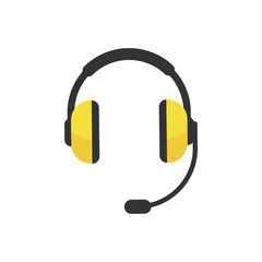 Headphones vector icon isolated