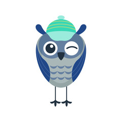 Cartoon owl vector isolated
