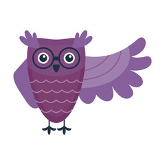 Cartoon owl vector isolated