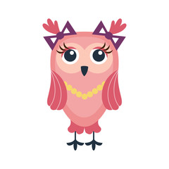 Cartoon owl vector isolated
