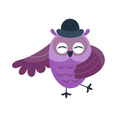 Cartoon owl vector isolated
