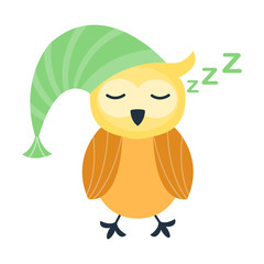 Cartoon owl vector isolated