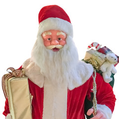 mannequin of Santa Claus isolated of a white background