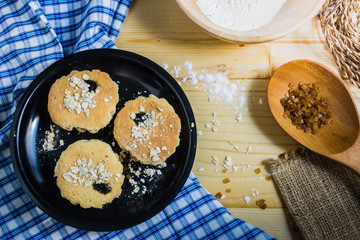 Top view, Candy bread on the table.  Candy bread popular people of all ages.
