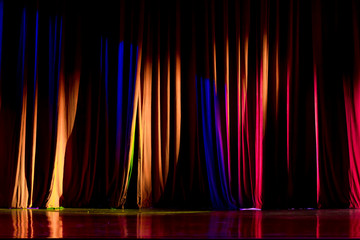 Curtain in the theatre.