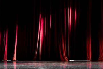Curtain in the theatre.