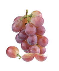 red grape isolated on white