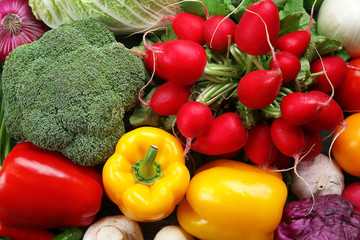 Fresh vegetable mix background