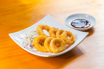deep fried squid rings