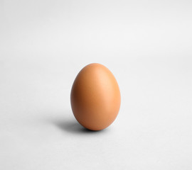 One egg isolated on white