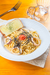 creamy seafood pasta