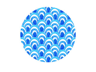 Speak blue bubble watercolor. Design element. Hand drawn speech.