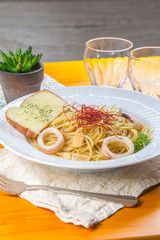 creamy seafood pasta