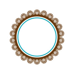 Decorative circle emblem icon vector illustration graphic design