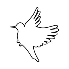 Cute bird silhouette icon vector illustration graphic design