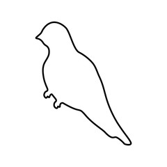 Cute bird silhouette icon vector illustration graphic design