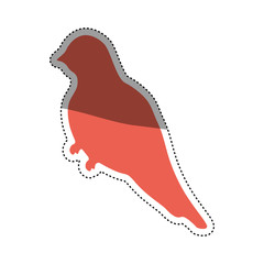 Cute bird silhouette icon vector illustration graphic design