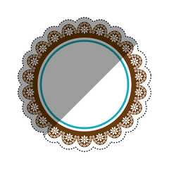 Decorative circle emblem icon vector illustration graphic design