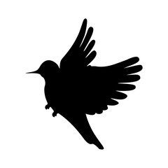 Fototapeta premium Cute bird silhouette icon vector illustration graphic design