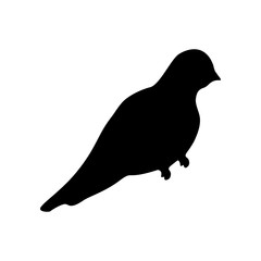 Cute bird silhouette icon vector illustration graphic design