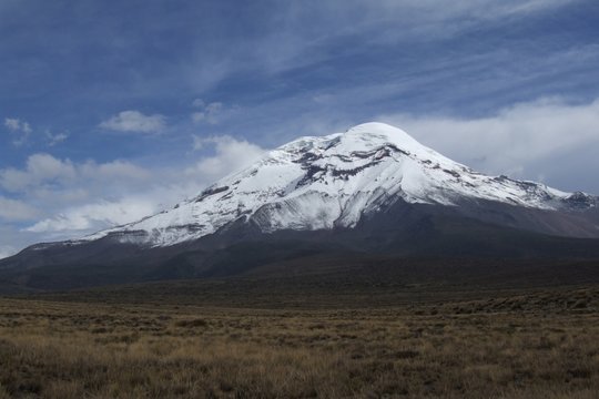 Ecuador&acute;s highest peak, Mt. Chimborazo covered in fresh snow