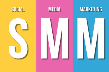 SMM, social media marketing concept