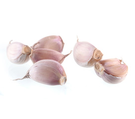 Garlic isolated on white