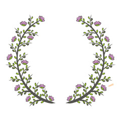 Obraz na płótnie Canvas Beautiful flowers ornament icon vector illustration graphic