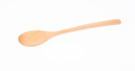 wood spoon on white