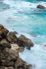 Tropical island landscape, Nusa Lembongan, Indonesia. Clear sunny day, HDR photo.