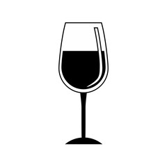 Wine glass cup icon vector illustration graphic design