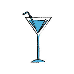 Cocktail glass cup icon vector illustration graphic design