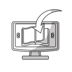 book download and computer related icons image vector illustration design 