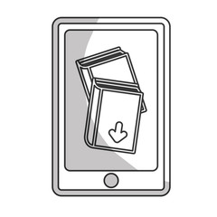 book download and cellphone related icons image vector illustration design 