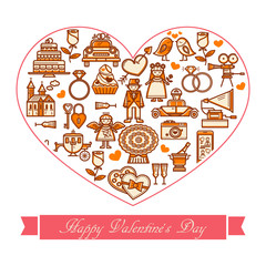 Love. Valentine s Day flat icons