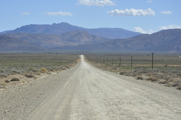 Gravel road in Karoo, South Africa