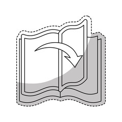 book line design sticker image vector illustration design 