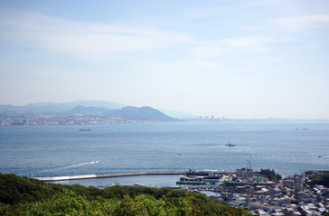 Fototapeta premium 淡路SAから見る明石海峡