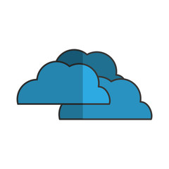 clouds weather related icon image vector illustration design 
