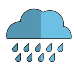 rainy weather related icon image vector illustration design 