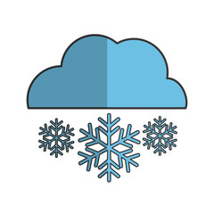 snowing weather related icon image vector illustration design 