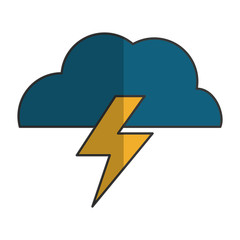 electric storm weather related icon image vector illustration design 