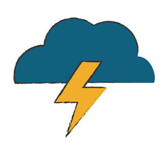 electric storm weather related icon image vector illustration design 