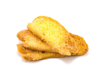 Sliced butter crispy bread topping sugar